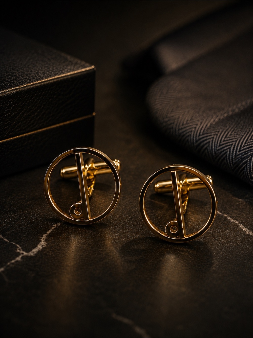 Alfred Dunhill Men’s Gold-Tone Cufflinks | Excellent Condition | Authentic